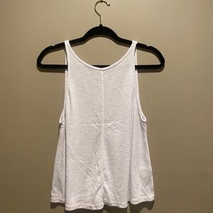 White Low Back Tank